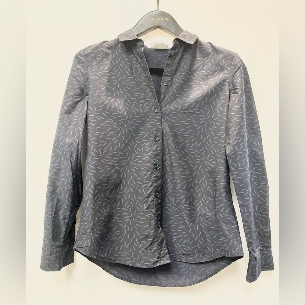 Lacoste Blue/Gray Fitted Button Down Shirt